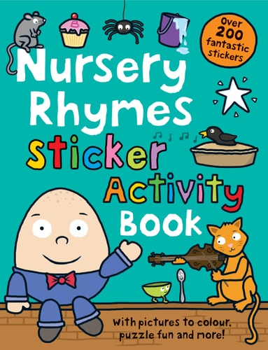 Nursery Rhymes Sticker Activity Book With Pictures to Colour, Puzzle Fun and More