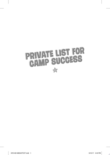 Private List for Camp Success