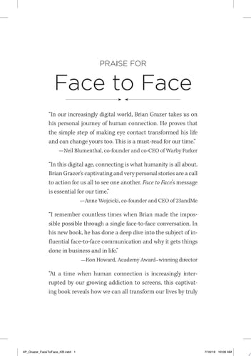 Face to Face The Art of Human Connection