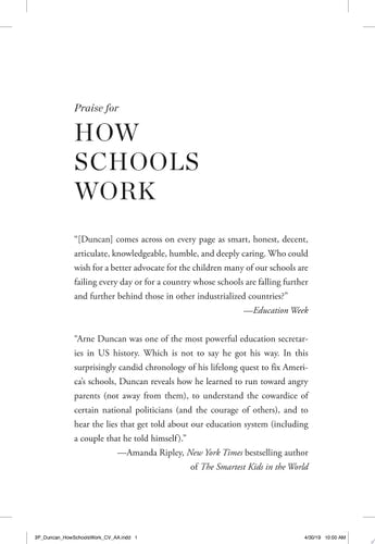 How Schools Work An Inside Account of Failure and Success from One of the Nation's Longest-Serving Secretaries of Education