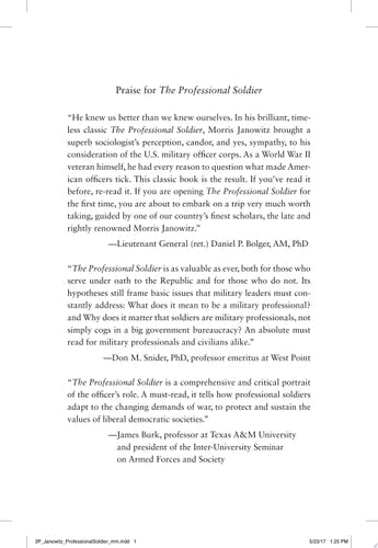 The Professional Soldier A Social and Political Portrait