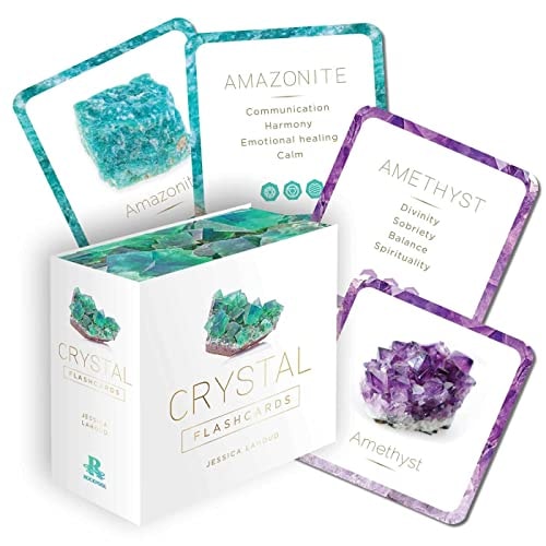 CRYSTAL FLASHCARDS Full-color Cards with Metal Ring-hold