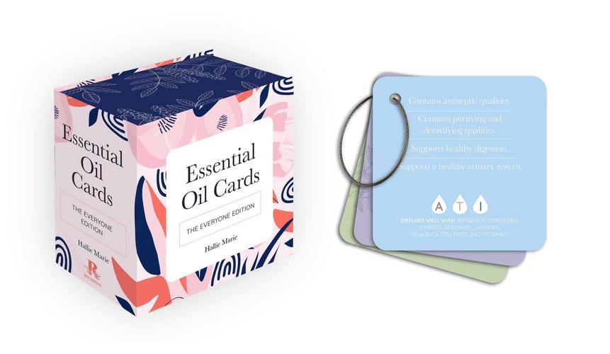 ESSENTIAL OIL CARDS The Everyone Edition Full -color Cards with Metal Ring-hold