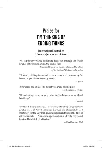 I'm Thinking of Ending Things A Novel