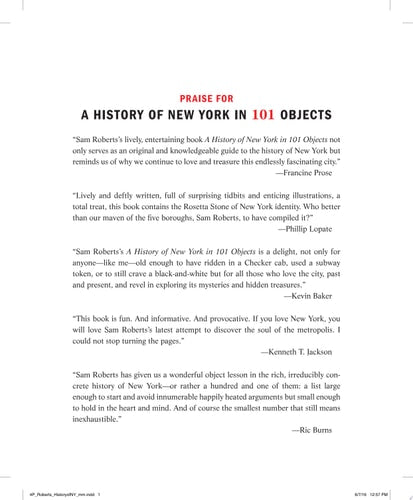 A History of New York in 101 Objects