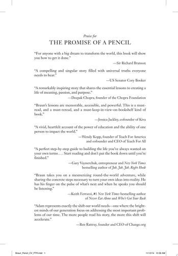 The Promise of a Pencil How an Ordinary Person Can Create Extraordinary Change