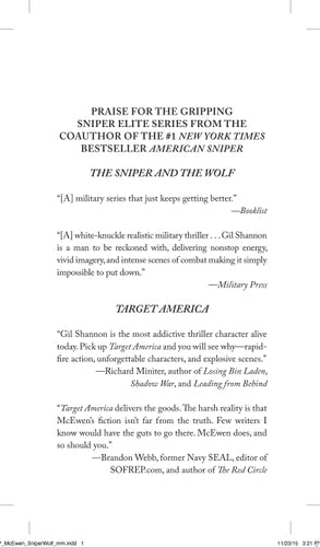 The Sniper and the Wolf A Sniper Elite Novel