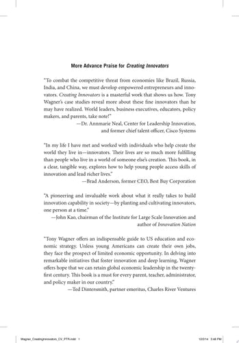 Creating Innovators The Making of Young People Who Will Change the World