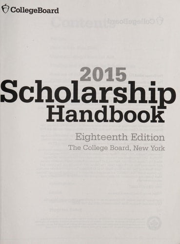Scholarship Handbook 2015 All-New 18th Edition