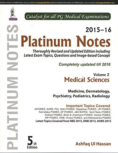 Platinum Notes Medical Sciences (2015-16) Vol.2