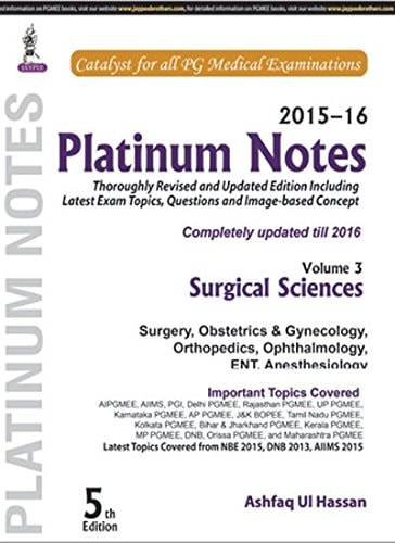 Platinum Notes: Surgical Sciences (2015-16) (Volume 3)