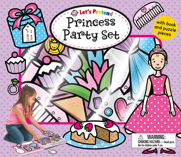 Let's Pretend Princess Party Set With Book and Puzzle Pieces