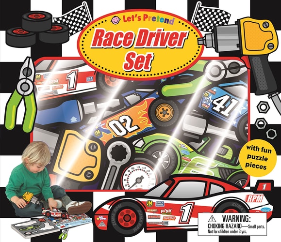 Let's Pretend Race Driver Set With Fun Puzzle Pieces