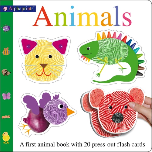 Alphaprints Animals Flash Card Book A first animal book with 20 press-out flash cards
