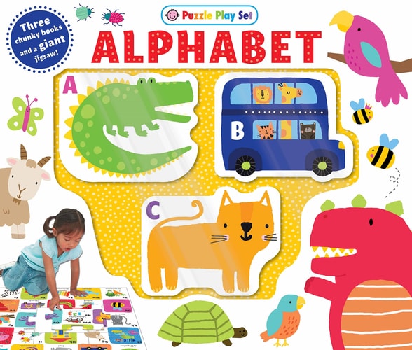 Puzzle Play Set: ALPHABET Three Chunky Books and a Giant Jigsaw Puzzle!
