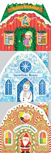 Santa Street Chunky Set Santa's Workshop, Snowflake House, Gingerbread House