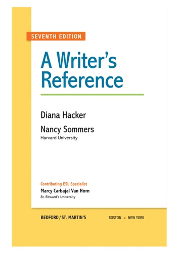 A Writer's Reference