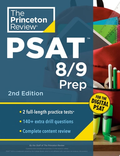 Princeton Review PSAT 8/9 Prep, 2nd Edition 2 Practice Tests + Content Review + Strategies for the Digital PSAT 8/9-zoom-