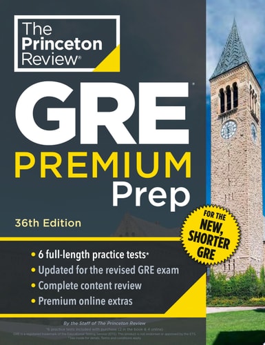 Princeton Review GRE Premium Prep, 36th Edition 6 Practice Tests + Review & Techniques + Online Tools-zoom-1