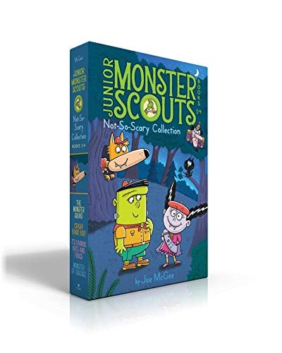 Junior Monster Scouts Not-So-Scary Collection Books 1-4 (Boxed Set) The Monster Squad; Crash! Bang! Boo!; It's Raining Bats and Frogs!; Monster of Disguise
