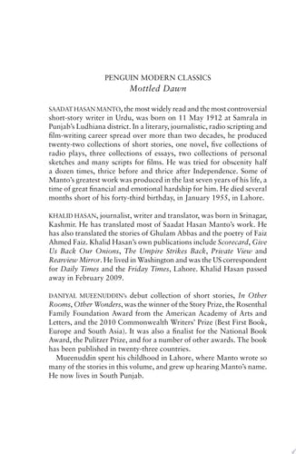 Mottled Dawn Fifty Sketches and Stories of Partition