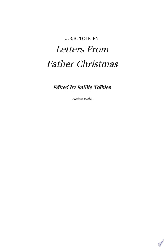 LETTERS FROM FATHER CHRISTMAS