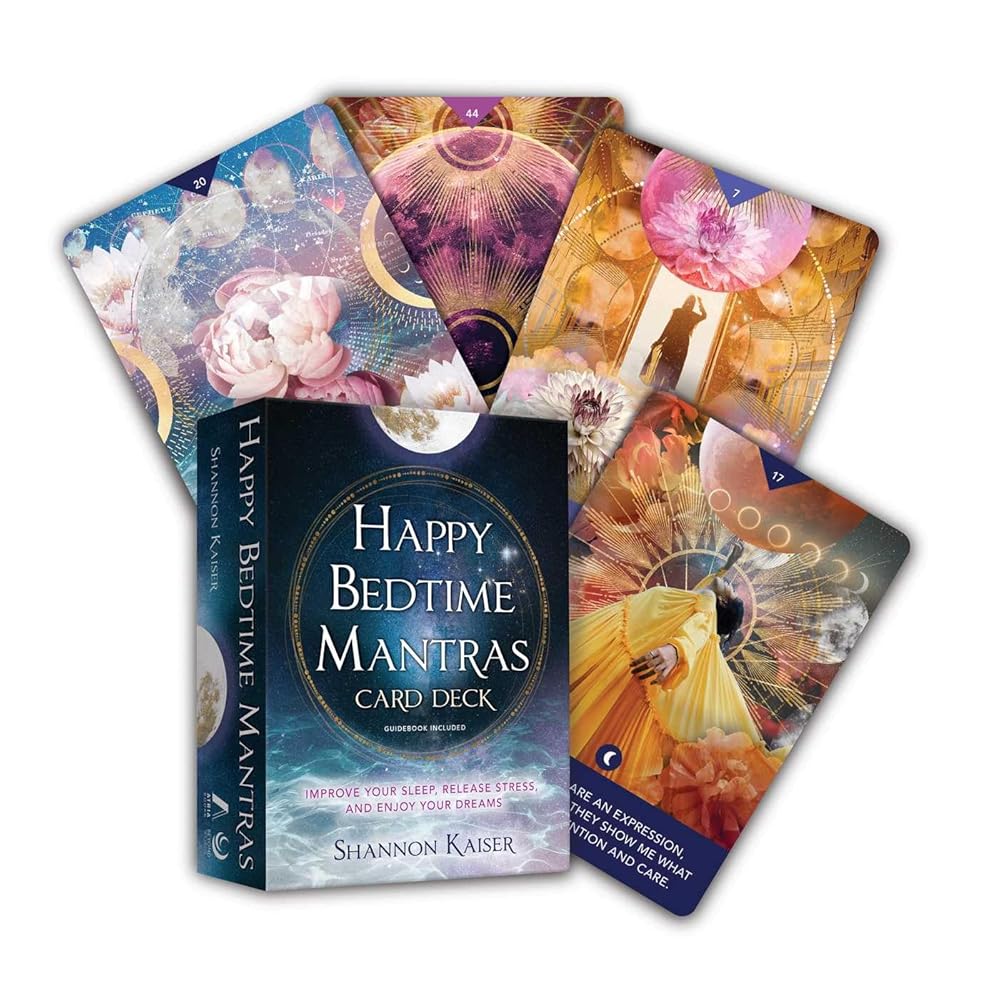 Happy Bedtime Mantras Card Deck: Improve Your Sleep, Release Stress, and Enjoy Your Dreams (Find Your Happy Collection) cover image