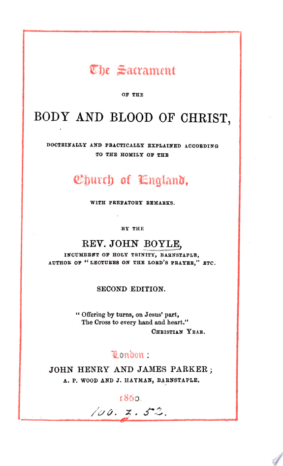 BODY AND BLOOD