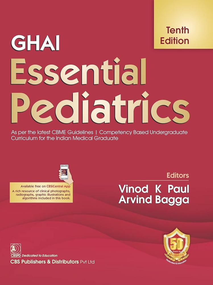 CBSPD GHAI Essential Pediatrics 10th Ed. cover image