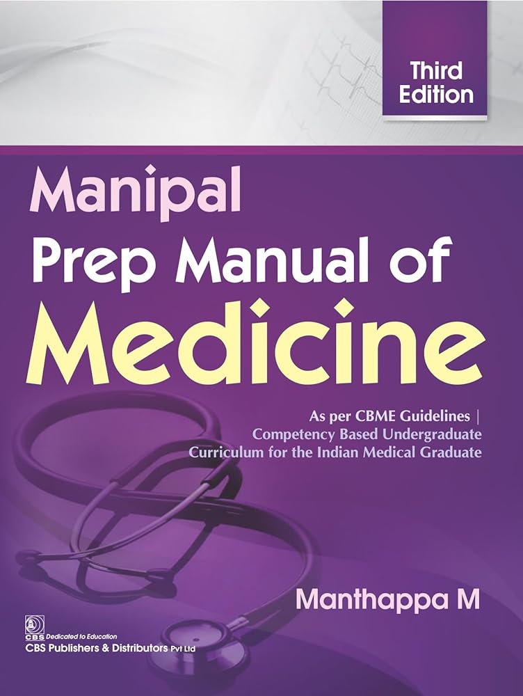 CBSPD Manipal Prep Manual Of Medicine 3Ed (Pb 2021) cover image